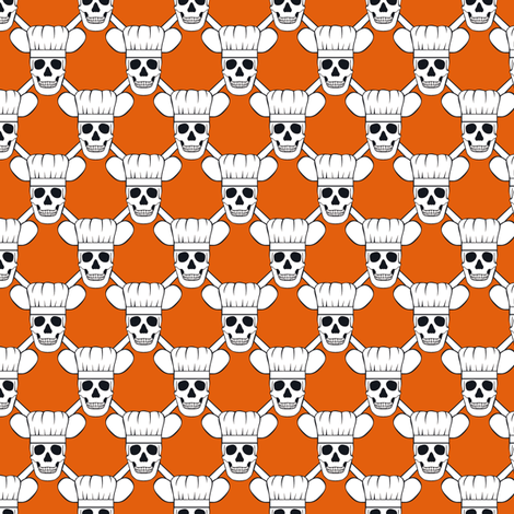 Chef Skull Small-Orange