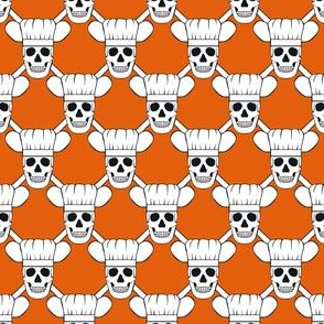 Chef Skull Small-Orange