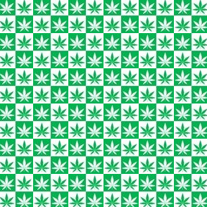 Hemp Leaf Checkerboard- small