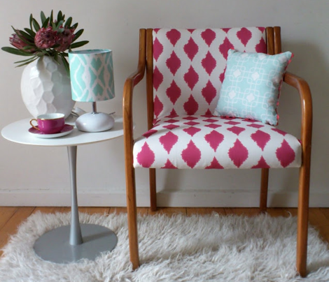 Ink blot Ikat pink