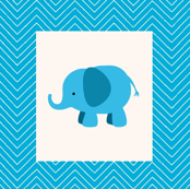 chevron_elephant mini cheater  quilt