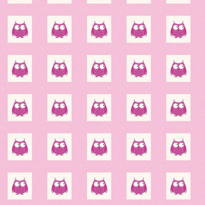 chevron_pink owl mini cheater quilt