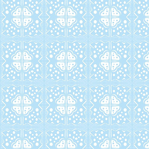 Blue Lacey Hearts
