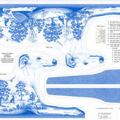Blue Toile Greyhound Home Decor kit ©2011 by Jane Walker