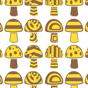 Brown yellow mushroom