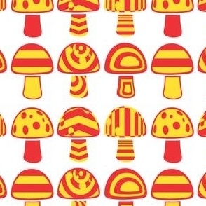 Red yellow mushroom