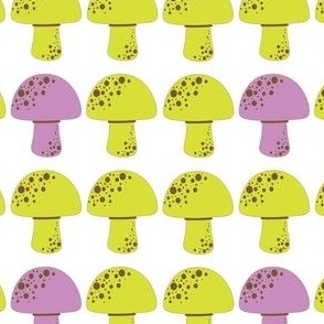 Lime purple mushroom