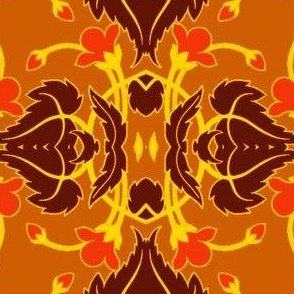Art Nouveau40-brown/red