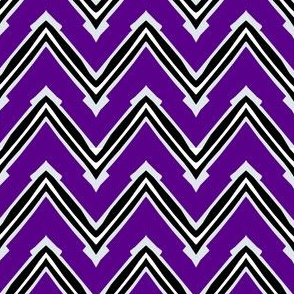 Purple and Black Capped Chevron