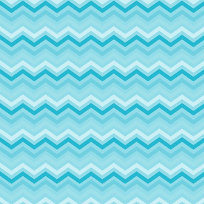 Aqua and White Chevron