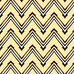 Yellow and White Capped Chevron