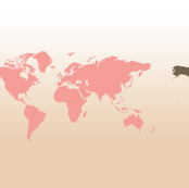 World Maps 3 ways - Teal, Coral, Brown