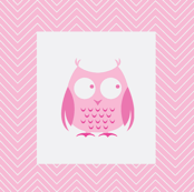 chevron_pink owl cheater quilt