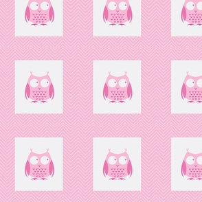 chevron_pink owl cheater quilt