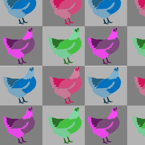 Modern Pop Art Chickens