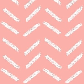 crayon chevrons in coral