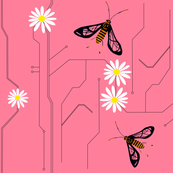 Circuit Board Geek Chic Pink