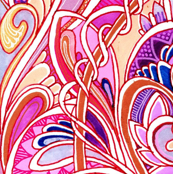 Raspberry Rococo Paisley in pink
