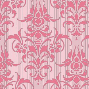 Pink Dawn ~ Pink Damask Stripe