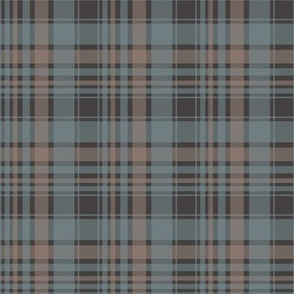 brown/blue plaid