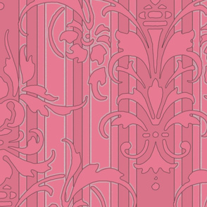 Pink Dawn ~ Pink Damask Stripe II