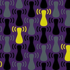 Wireless Network Zigzag Purple Grey