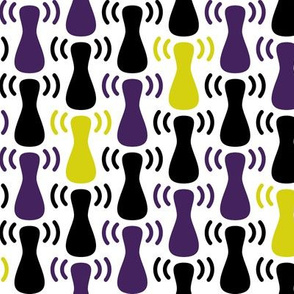 Wireless Network Zigzag White Purple