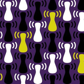 Wireless Network Zigzag Purple White