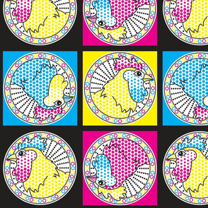 CMYK Pop Chickens