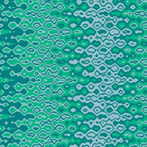 bubble blue emerald print