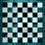 Chess Board Marbled Teal