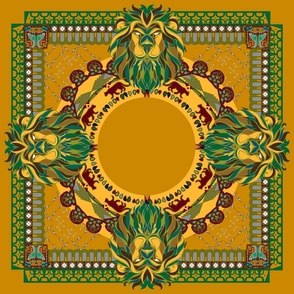 African style_lion_yellow
