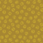 decimal ditsy, gold on bronze