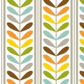 Large Colorful Striped Leaves