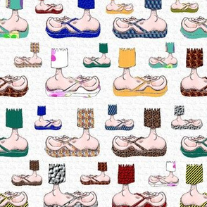 Feet with their BFF's ~ Flip-Flops! (white)
