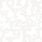 Sketched Alphabet in Light Grey