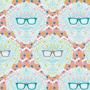 damask geek salmon