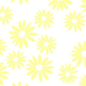 Yellow Daisies on White