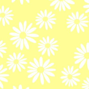 White Daisies on Yellow