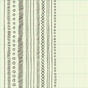 Geeky Stripes (Black on Grid)