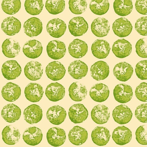 apple prints in green