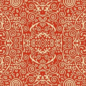 bridal mendhi in apple red