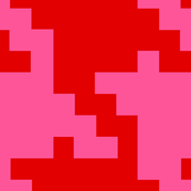 Houndstooth GIANT red and hot pink