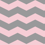 Pink Dawn ~ Chevrons ~ Pink & Grey