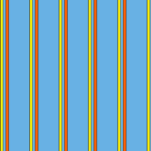 Blue Striped with Lemon and Orange