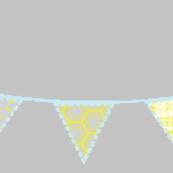yellow birthday bunting