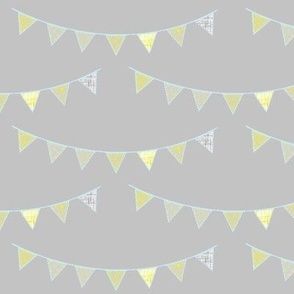 yellow birthday bunting