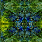 Wings - Abstract in Green and Blue Tones