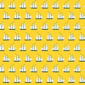 sailing ships - yellow