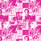 punk rock Magenta on White